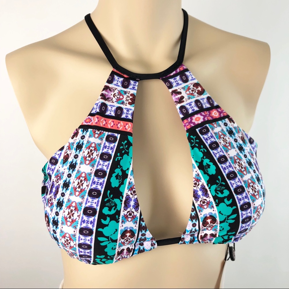 Nanette Lepore keyhole cross strap tie back top - Picture 3 of 7